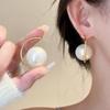 1Pair Minimal Design Metal Exaggerated Geometric Ear Stud Earrings For Women Girls  Temperament Jewelry Party Accessorie
