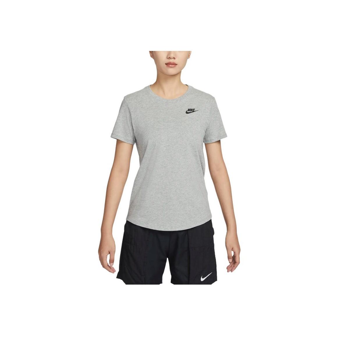 Nike Sportswear Club Essentials Crew Neck Short Sleeve Regular T-Shirt Women Tops Stone-Blue DX7903-063 XS