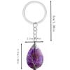 Waterdrop Life Tree Keychain Handmade Wire Wrapped Keychain Personalized Jewelry for Men Couple Family Keychain Pendant
