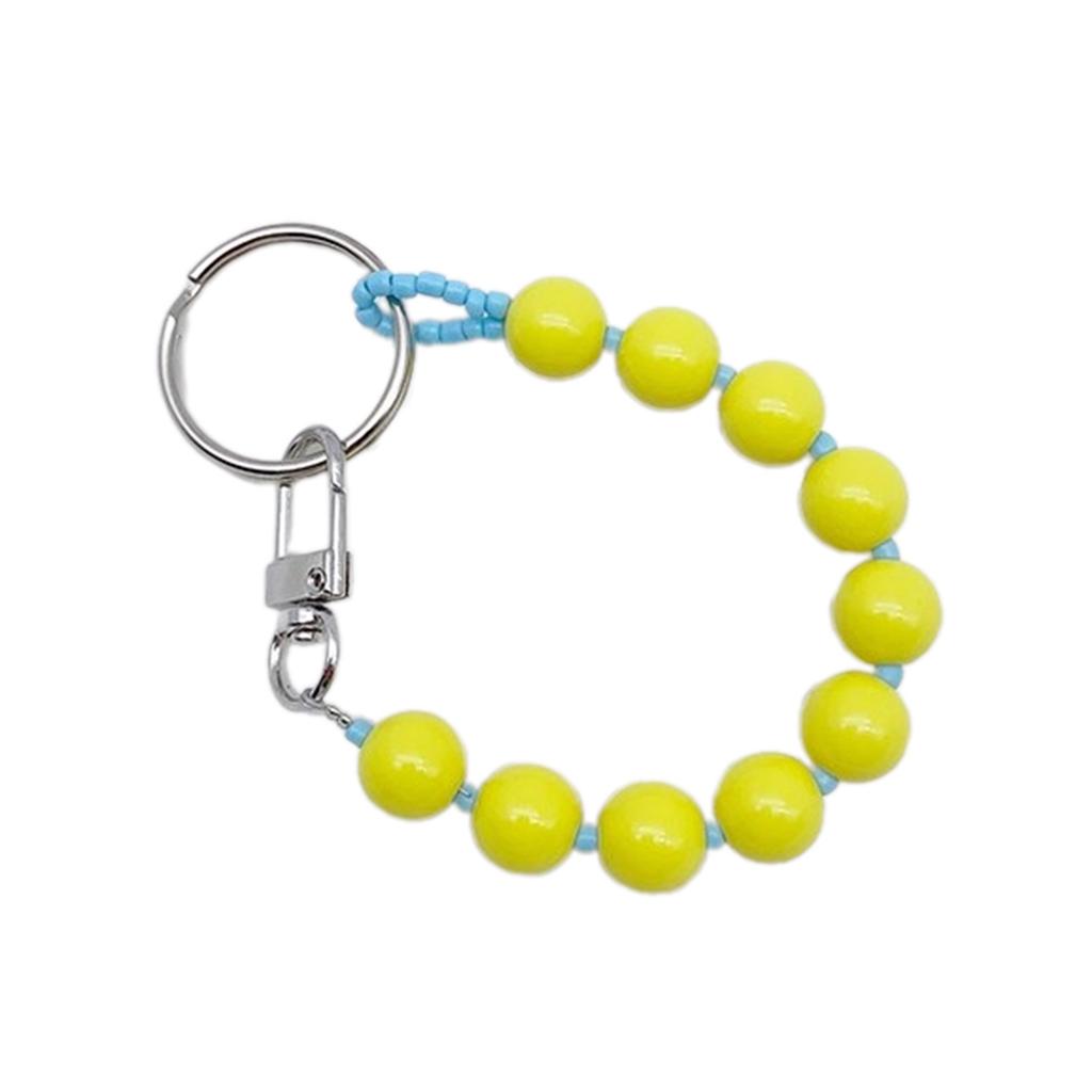 Colorful Beaded Keychain Unique Phone Charm Chain Eye Catching Keyring Decoration Bag Pendant for Various Occasion