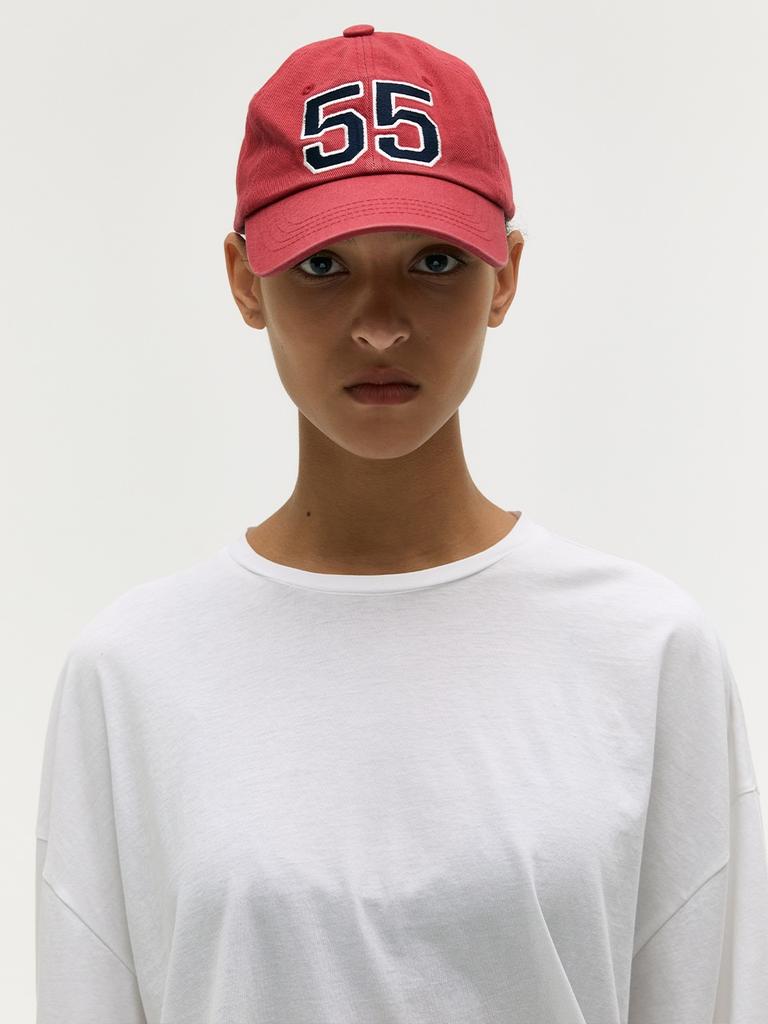 Majisyeoudeu Washed 55 Ballcap_Red