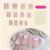 Ladies' Medium To Long Bow Wearing Nails, Cute Design, Daily Cute 24pcs