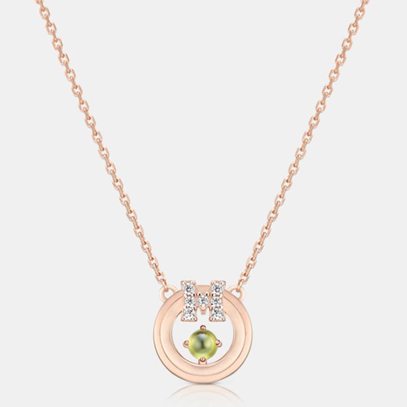 

METROCITY JEWELRY August Birthstone M Basic Sterling Silver Rose Necklace A233SN9158RPK 42cm