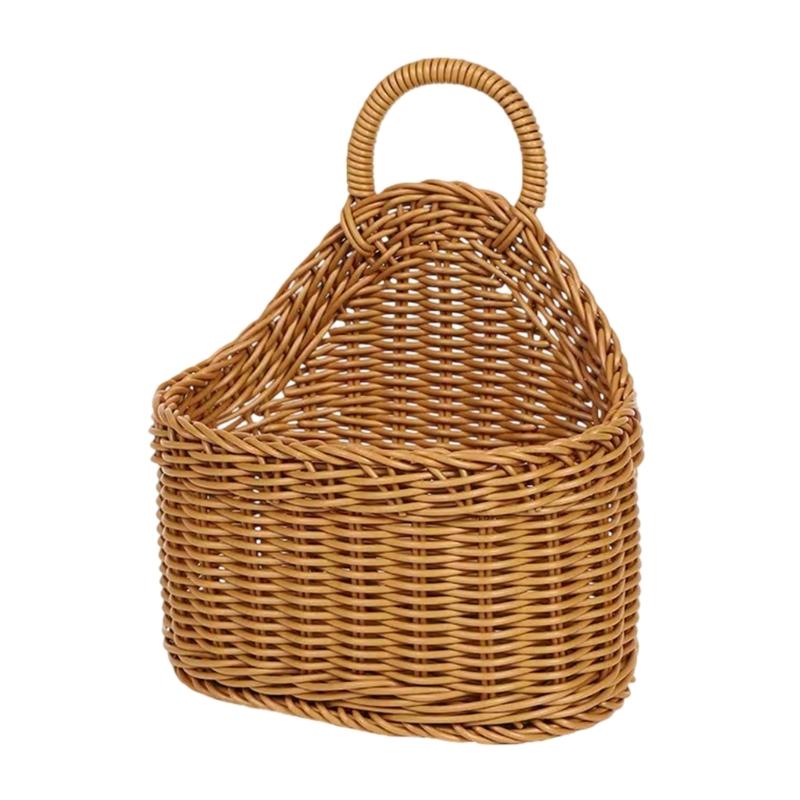 Light weight Durability Woven Willows Wall Mounted Hanging Planter Basket For Home Gardens Decoration
