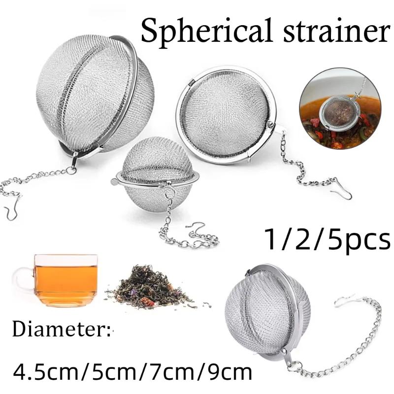 1/3/5Pcs Tea Infuser Stainlesss Steel Mesh Tea Ball Tea Strainers Tea Infuser Strainer Filters For Loose Tea Herbal Spices