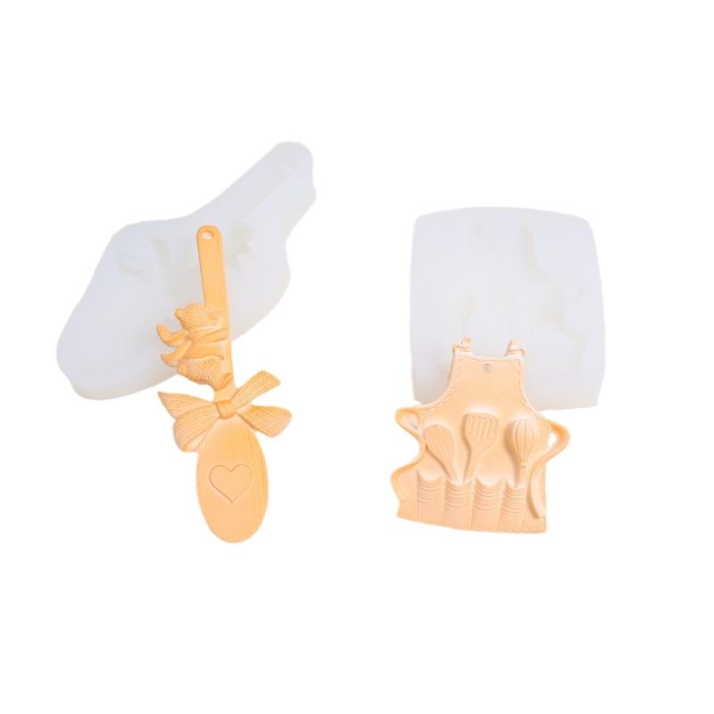 Apron Biscuits Silicone Mold Chocolate Candy Mold for Diy Dessert Ice Block Mold Handmade Cupcake Decor Baking Tool