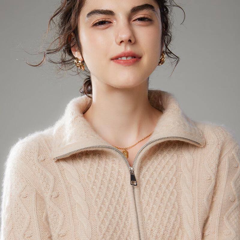 Women's Thickened Cashmere Turn-Down Collar Sweater