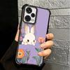 Cute Cartoon Bunny Rabbit Plating Phone Case For Xiaomi Redmi Note 14 15 Pro Plus 13 12 11 11S 11T 10 9S 9 5G Anti-Fall Airabag