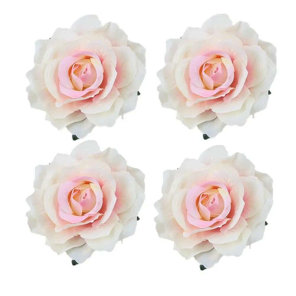 1PC Elegant Bridal Rose Flower Hairpins Barrette Wedding Bridesmaid Brooches Party Fashion Hair Clips Hair Styling Accessories