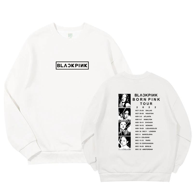 Sweat à Capuche Born Pink K-pop - Coton 100% - Coupe Ample - Merch Officiel Imprimé - Homme Femme
