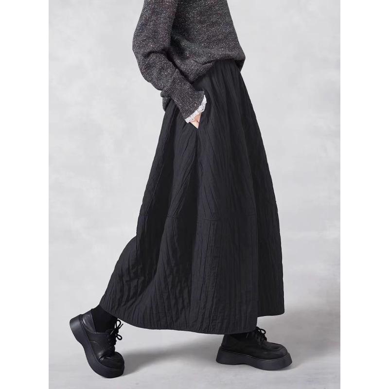 Damen Herbst 2026 Neuer High-Waist A-Linien Laternenrock - Vielseitig, Warm, Schlankmachend, Mittellang.