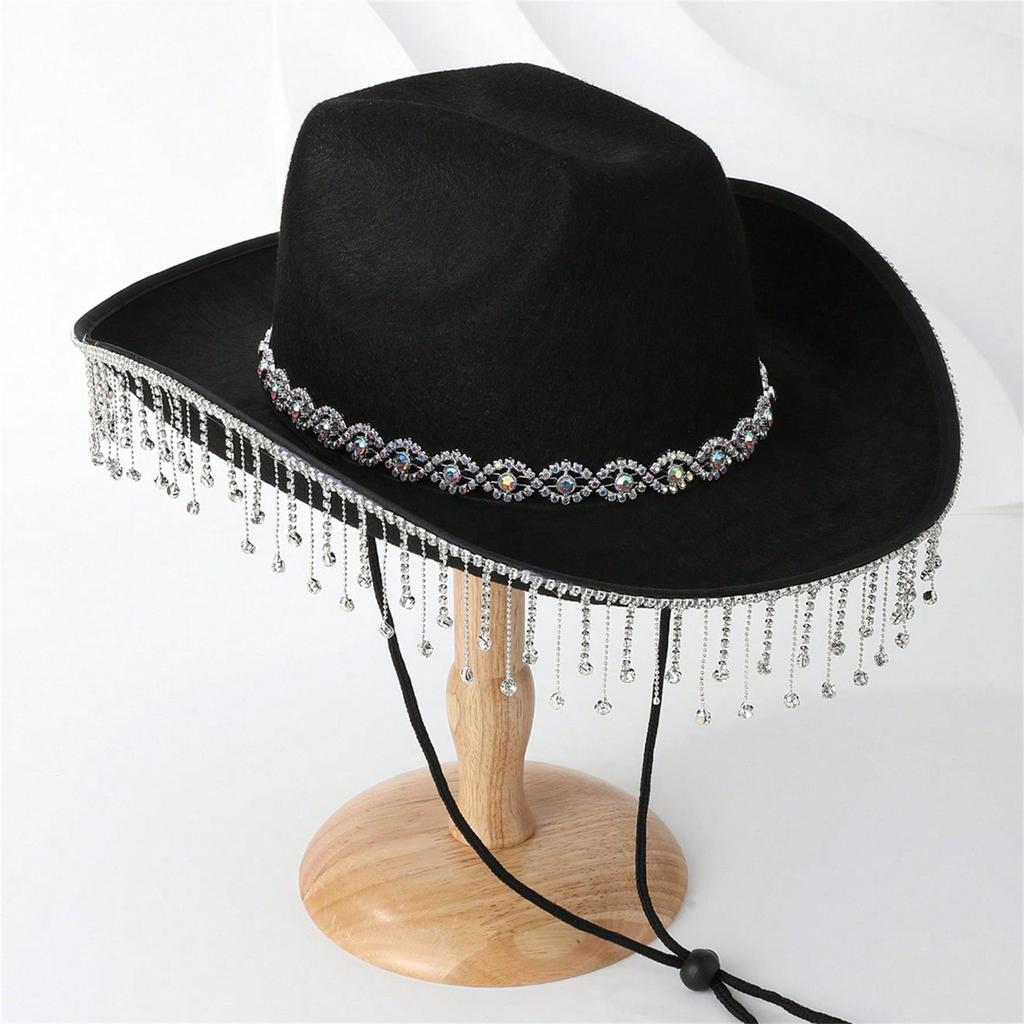 Casual Denims Hat Trendy Rhinestones Hat Comfortable Outdoor Denims Hat for Travel Vacation and Casual Wear