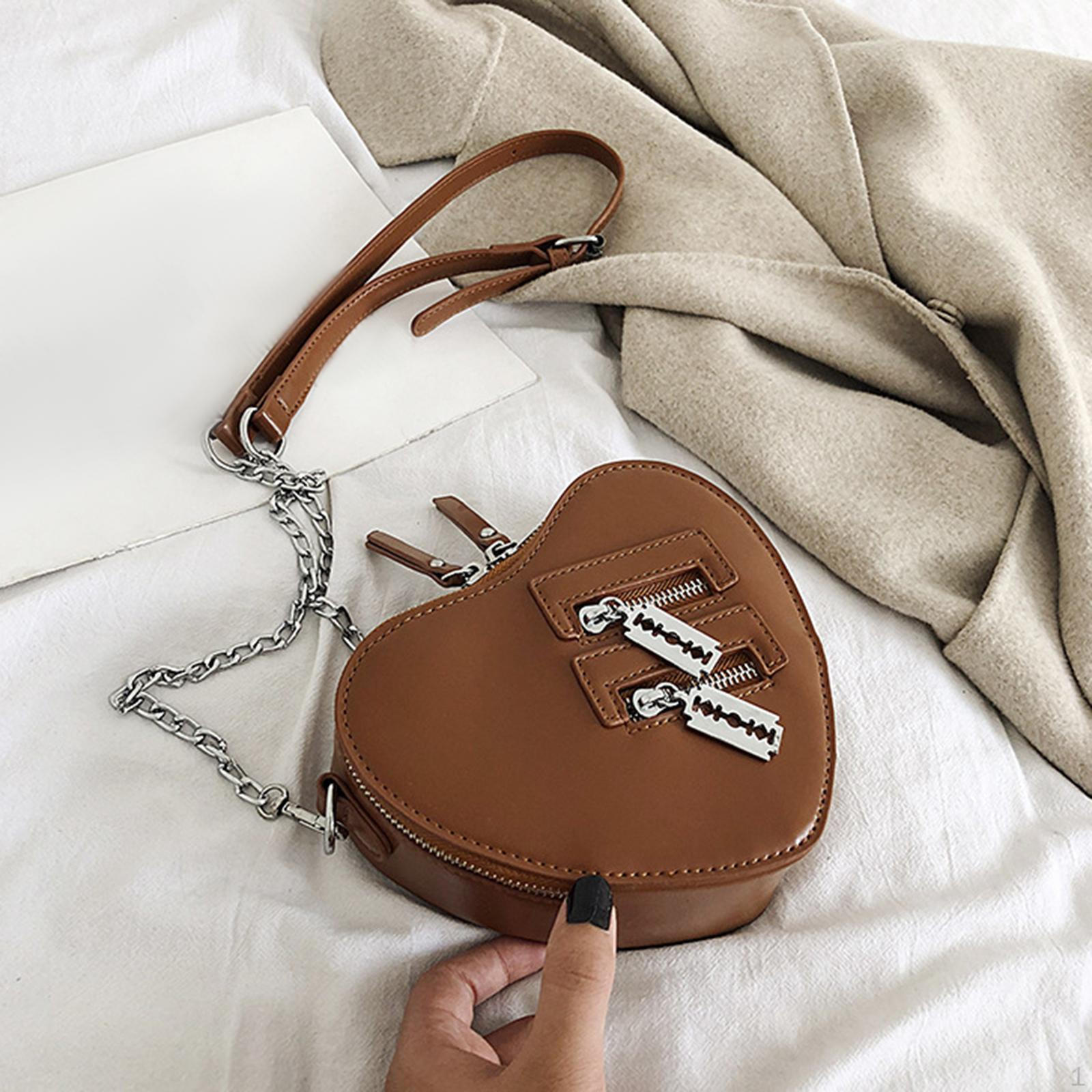 Милые Наплечные Сумки Сумка-Кошелек со Съемным Ремешком Сумка Прочная Водонепроницаемая Застежка-Молния Любовь Brown A 1090₽