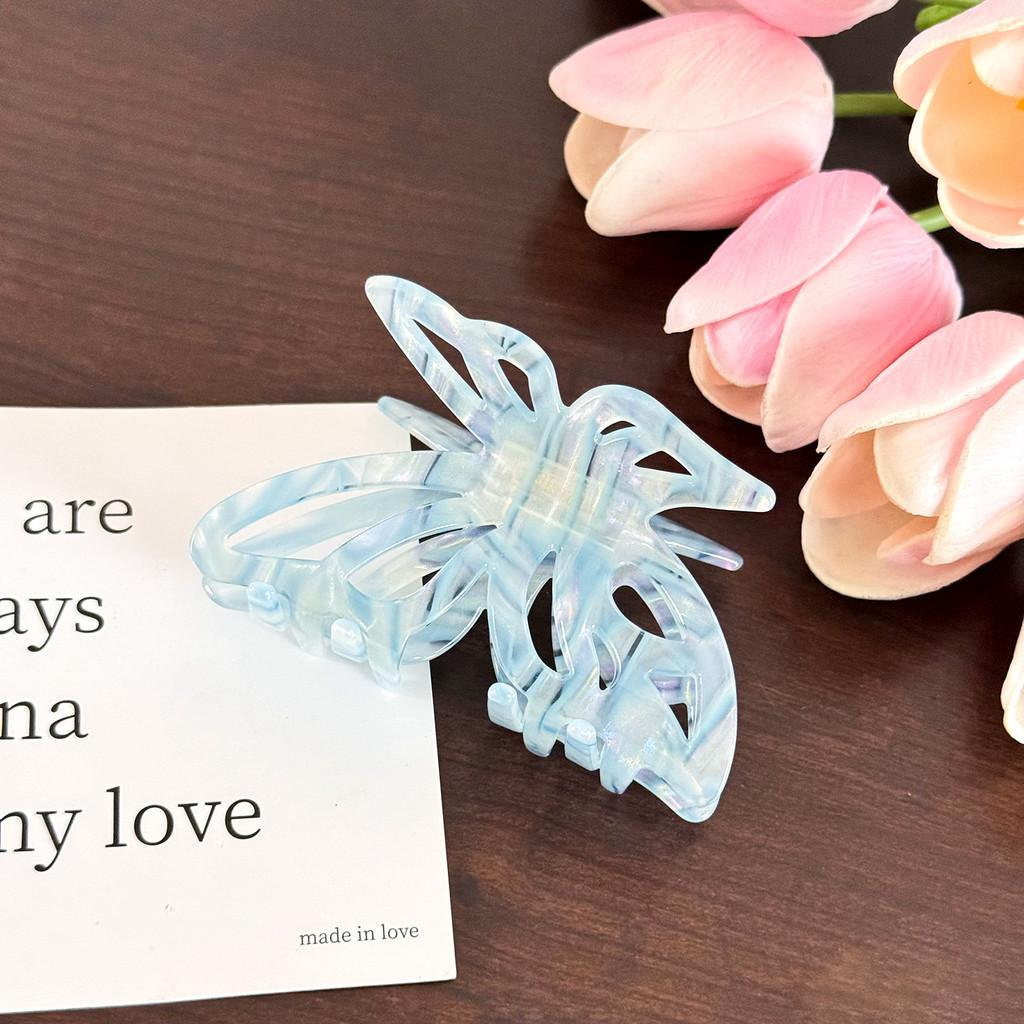 Beautiful Korean Style Versatile Acetate Butterfly Hair Clip For Chic Updos And Ponytails