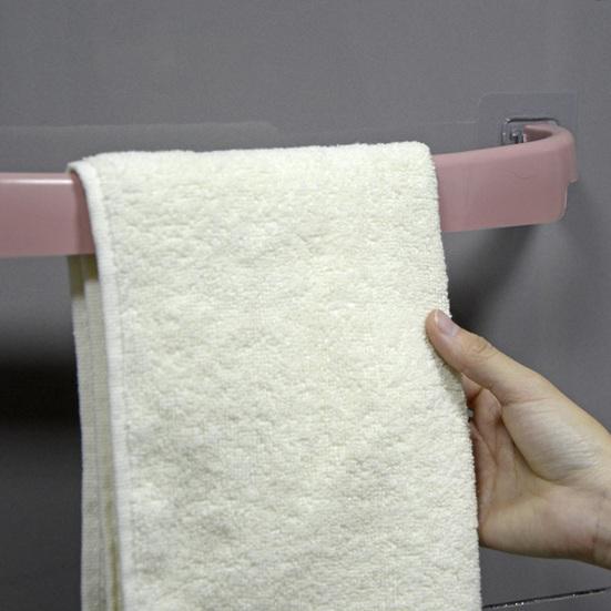 Towel Bar Self Adhesive Good Load-bearing Moisture-proof No Drilling Strong Adhesiveness Hanging Towel Waterproof Toilet Single Rod Towel Rack