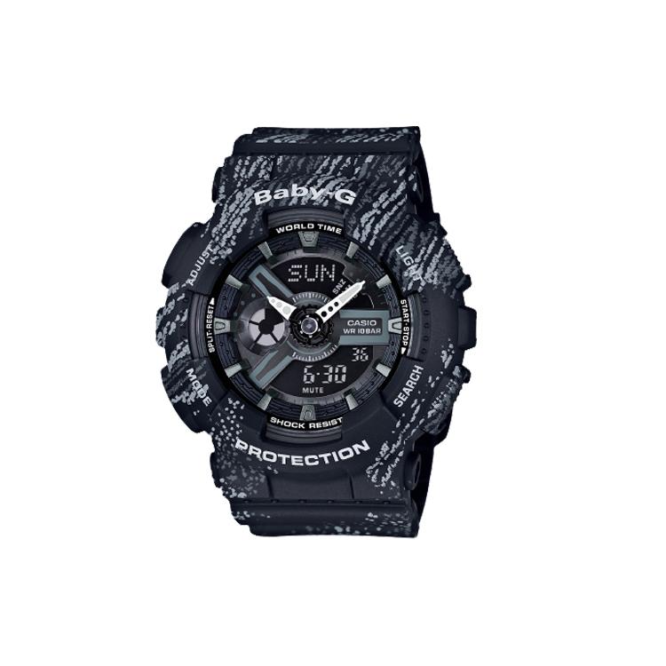 CASIO Women s BABY-G Black Watch BA-110TX-1A BA-110TX-1A Black White Strap