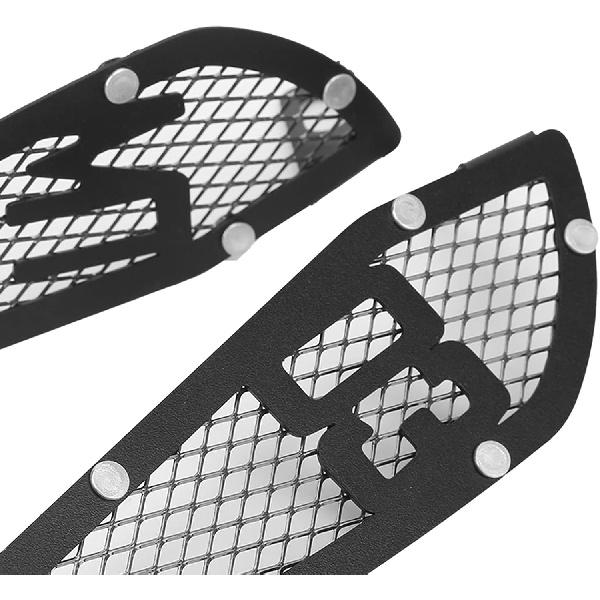 KIMISS 2PCS Motorcycle Fuel Air Intake Trim, Aluminum Gas Side Frame Trim Cover Replacement for MT03 2020‑2021(Black)