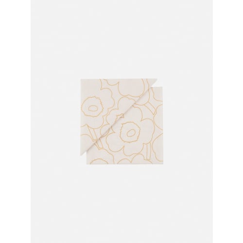 Marimekko Piirto Unikko Koktejlové ubrousky, 25x25cm, Dámské, 52_1_5272559009, Bílá/Zlatá