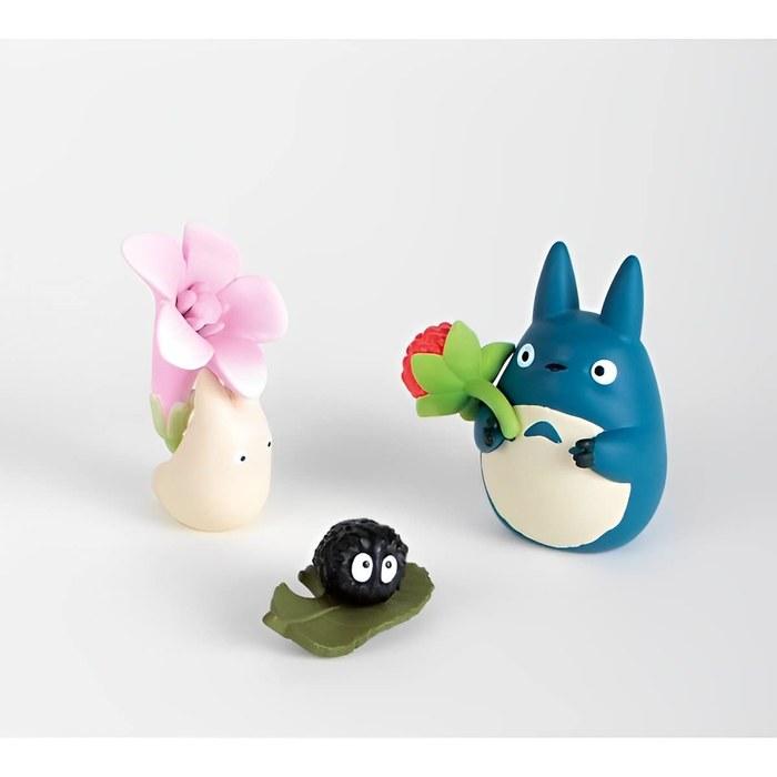 ENSKY Totoro Plush Grass Flowers and Totoro Gray 8 inches