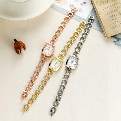 Elegant Ladies' Watch Luxurious and Minimalist Rhinestone Element Strap Quartz Watch Suitable for Daily Clothing Matching