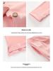 2025 Spring/Summer Women's Thin Casual Long Sleeve Pajama Set with Simple Lapel and Open Button Design