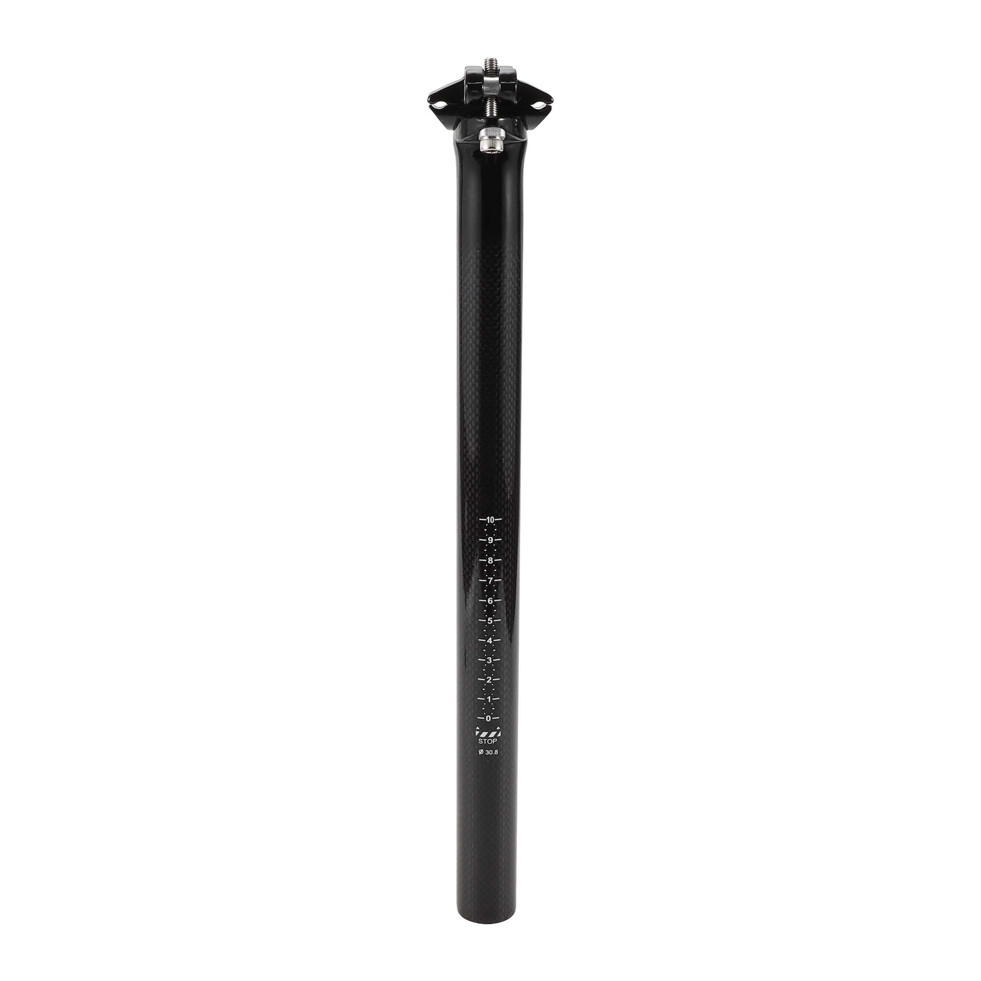 

HOPESPANNER Universal 30.8x350mm Carbon Fiber Pattern Gloss Black Bicycle Seatpost Shock Absorbing Bike Saddle Post Seat Tube Carbon Fiber 1 Piece