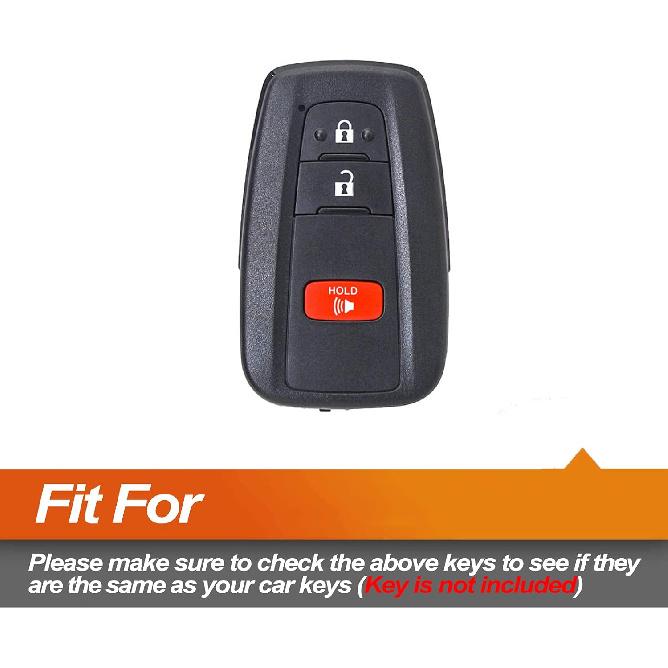 Silicone Key Fob Cover Fit For Toyota 4Runner C-HR Corolla RAV4 Highlander Prius Prime C V AWD-E Smart 3 Buttons Key Fob | Car Accessories | Remote