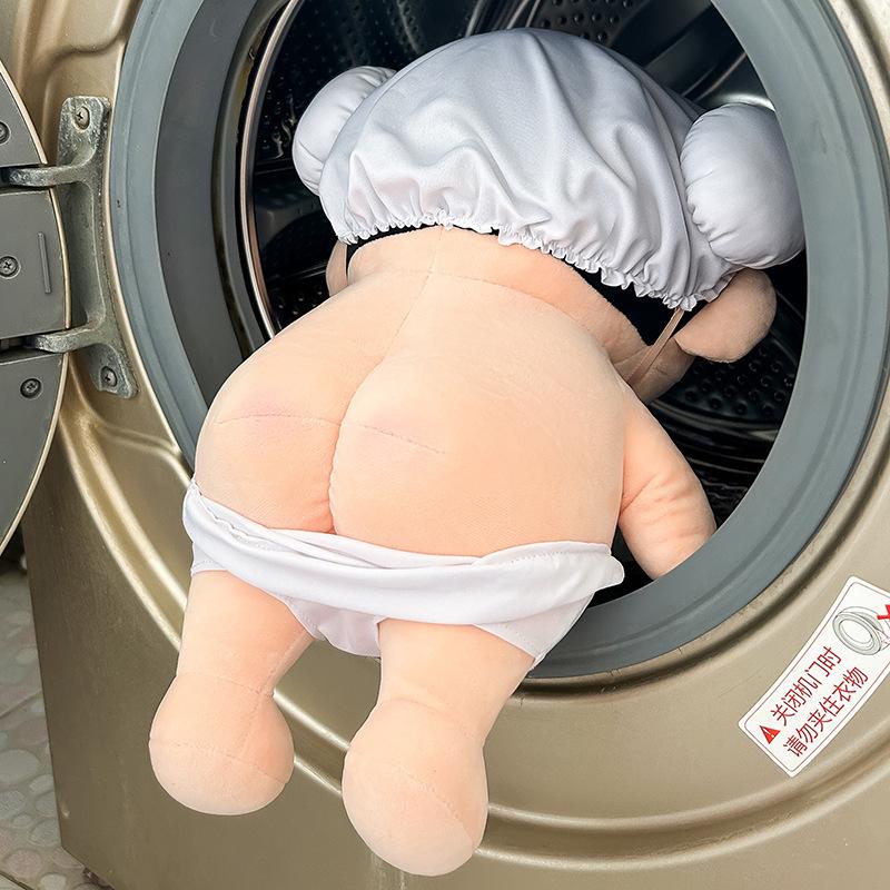 Bath Crayon Small New Plush Toy for Friends Birthday Gift Bathrobe Doll Home Ornament