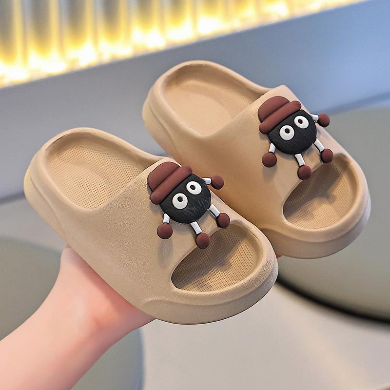 

Children s Slippers EVA Cute cartoon summer sandals for boys and girls with soft and thick soles for outdoor wear 24-25Inner Length16.5cm хаки