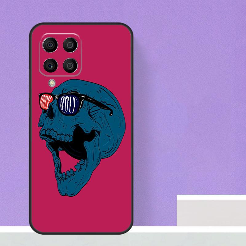 Rock and Roll Skull Case For Samsung Galaxy M23 M20 M32 M52 M56 M16 M36 M54 M34 M14 M35 M55 M15 M11 M31 M13 M53