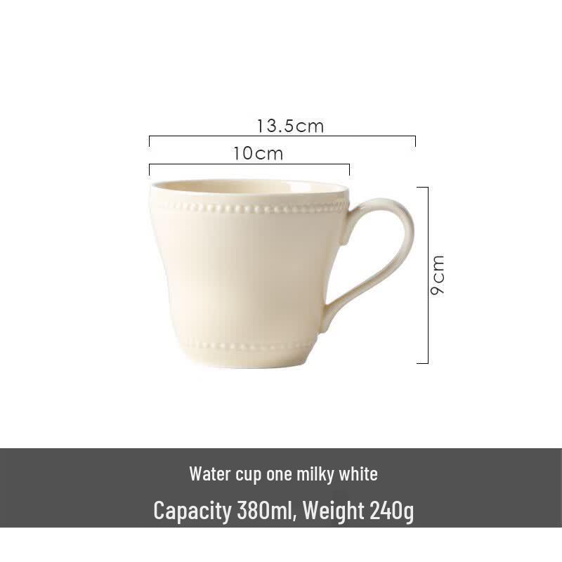 WUHE Ceramic Flat Dinner Plate