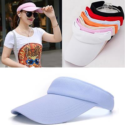 Sonnenhut Verstellbar Atmungsaktiv Damen Baumwolle Visor Cap für Tennis