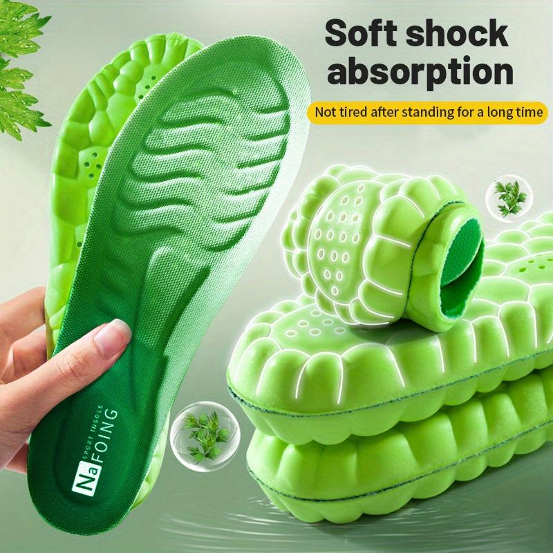 Soft PU Insoles for Men and Women - Cushioned Arch Support Inserts, Shock Absorbing & Sweat Absorbing Shoe Pads for Sports, Work & Daily Wear