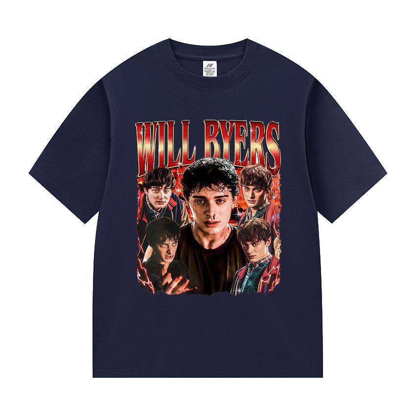 Tv Series Will Byers Graphic T Shirt Mens Vintage High Quality Fashion Tshirts Man 100 Cotton Short Sleeve TShirt Streetwear