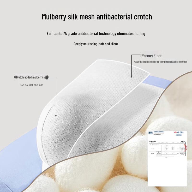 Langsha Men's Silk-Blend Antibacterial Boxer Briefs 4-Pack