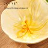 JOYYE Floral Ceramic Three-Compartment Nut Platter