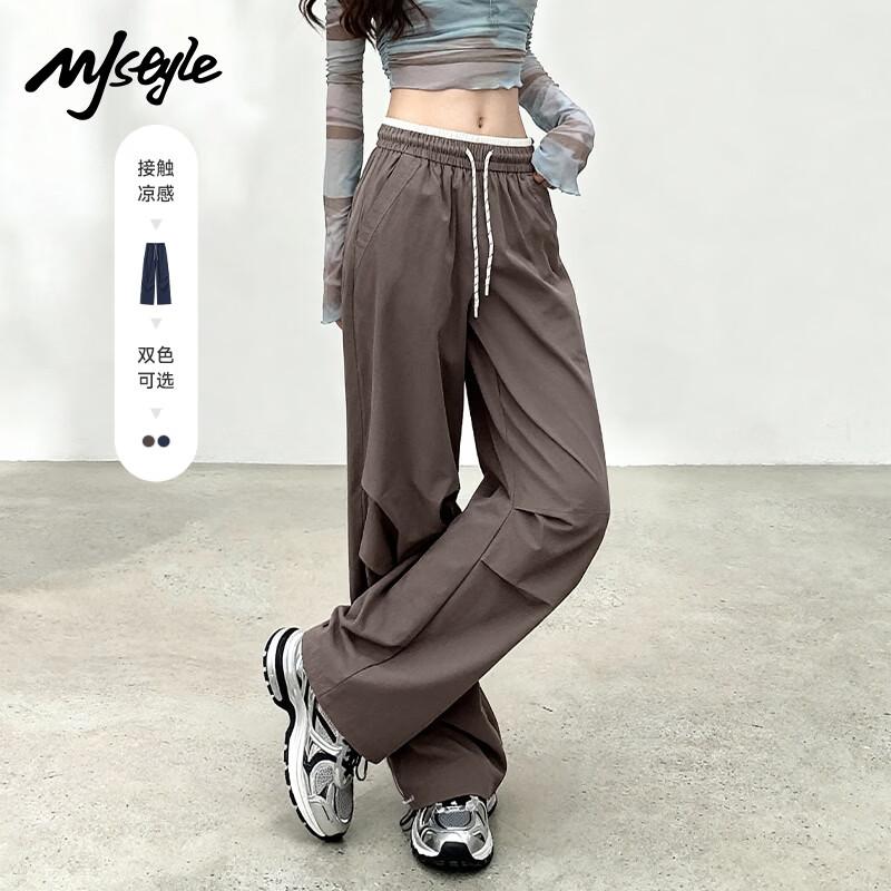 MJ STYLE Women s Cool Wide-Leg Cargo Pants S