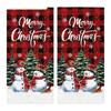 2pcs Santa Claus Xmas Hand Towels Reindeer Dish Towels Navidad Natal Cleaning Cloth  Kitchen Decor