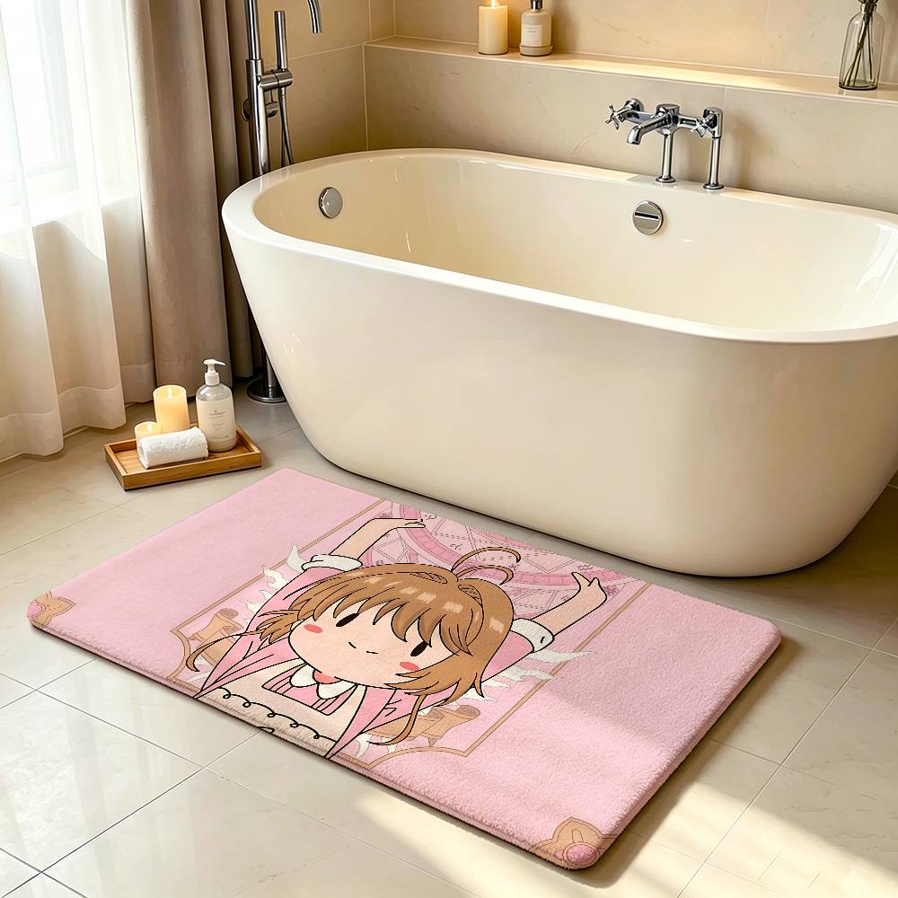 Anime-C-cardcaptor-Sakura-S Kawaii Carpet Bathroom Anti-slip Mat Door Mat Home Decoration Mat Entrance DoorMat Scratch-resistant