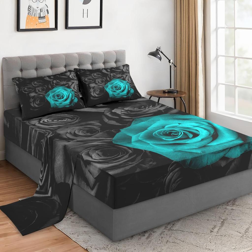 Wild Forest Animal Pattern Sheet Four-Piece Bedding Set Bedroom Dormitory Bedding Decoration