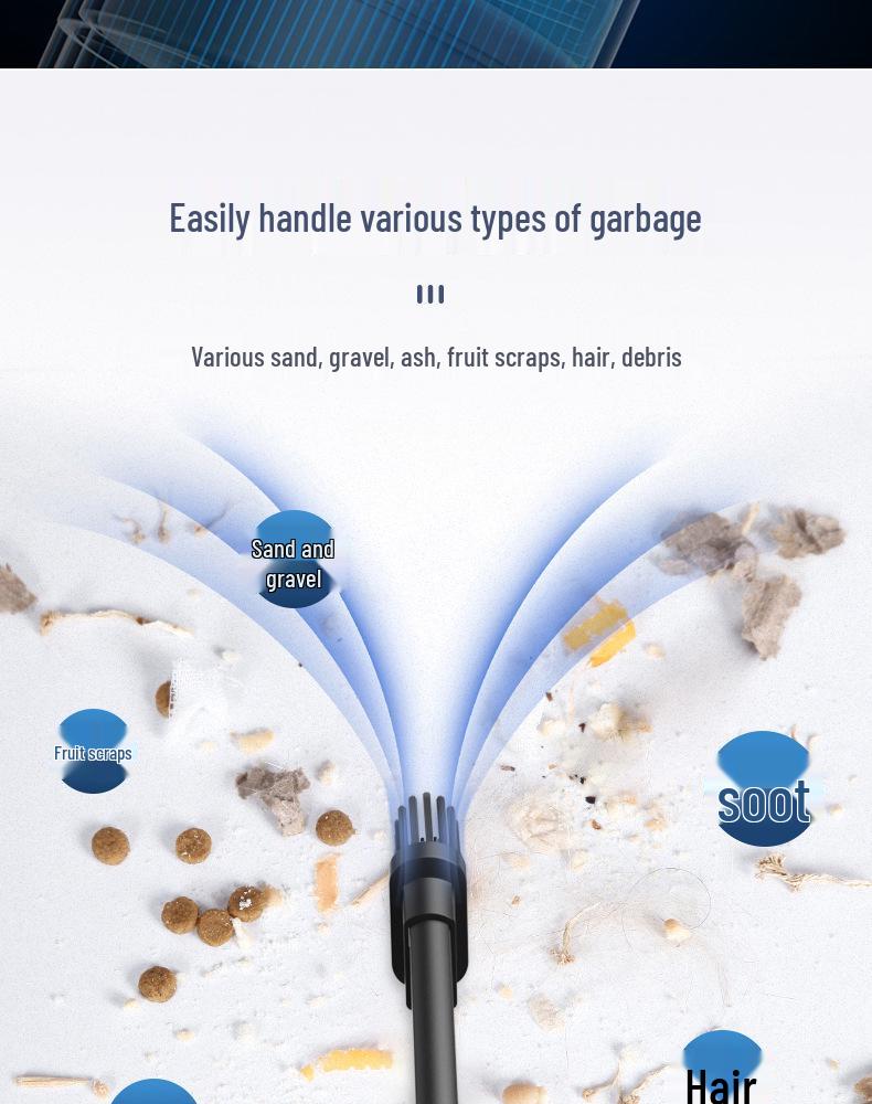 Dual-Use Portable Wireless Vacuum Cleaner for Home, Car, and Windows