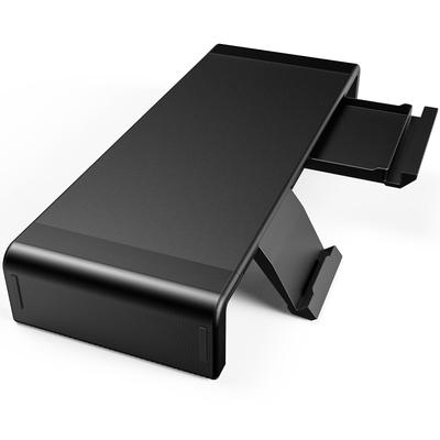 Kusho Fujii Monitorbreite Smartphone und Tablet Tastatur 8CM Tragkraft Monitor Laptop Unterstützt PC Desktop Schwarz Ständer, Faltbar, 3-stufig