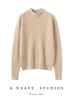 Cashmere Knit Half-High Neck Winter Cardigan Sweater
