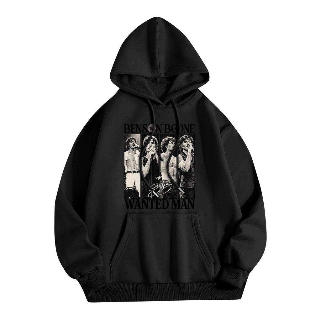 Unisex Casual Letter Print Hoodie Long Sleeve Loose Fit Sweatshirt for Men and Women