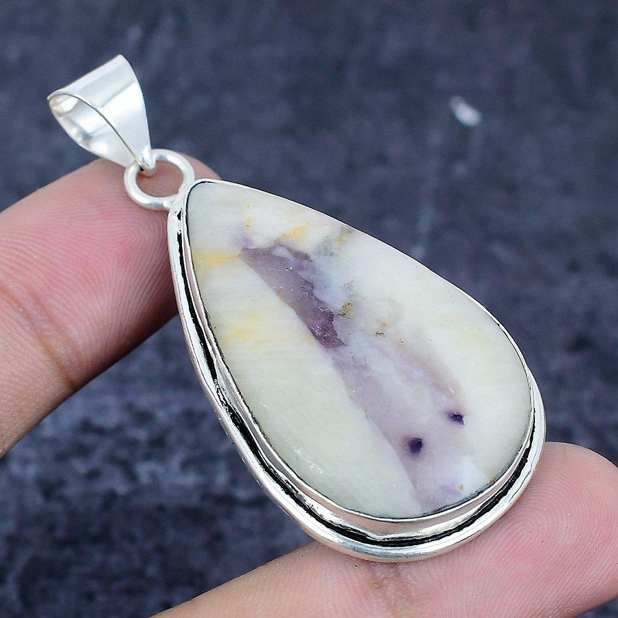 Natural Kammererite Gemstone 925 Sterling Silver Jewelry Pendant 2.29" F8V04
