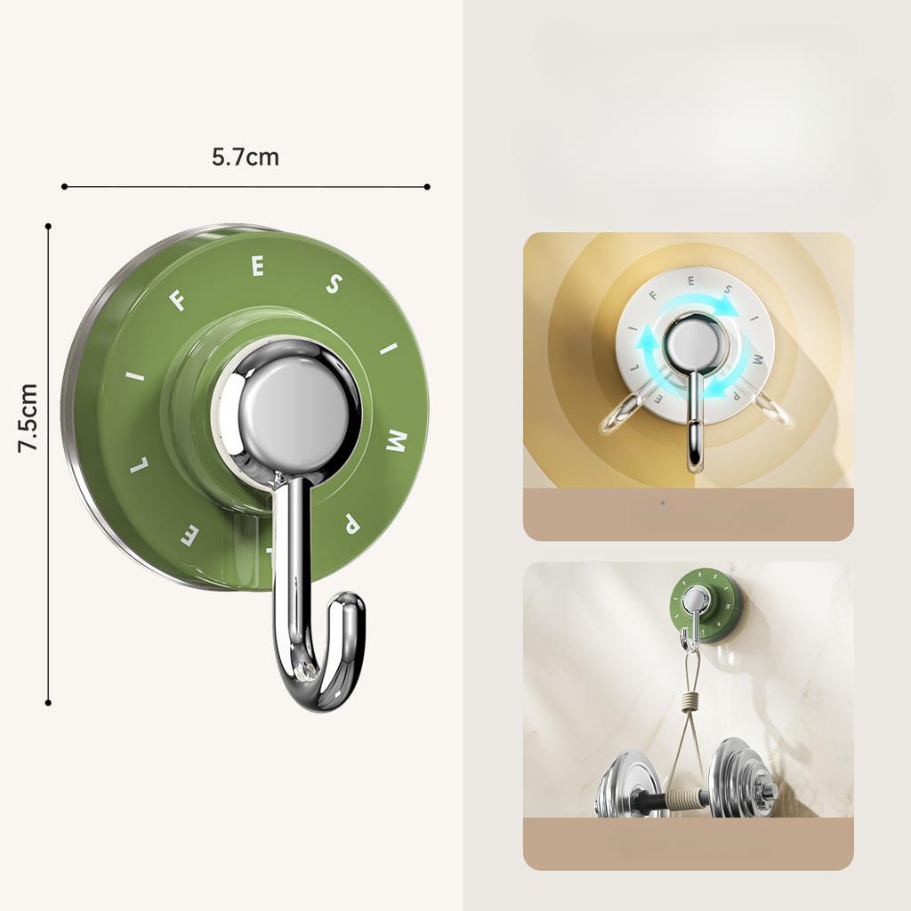 Suction Cup Hook, Strong Load-bearing, Vacuum, No Punching, Suction Cup Type Adhesive Hook, Bathroom Seamless Adhesive Hook, Door Hook