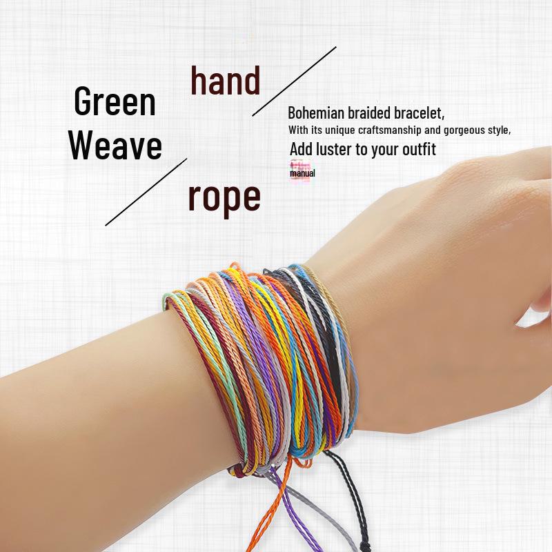 Fil Ciré Taïwanais Multicolore Bracelet d'Amitié