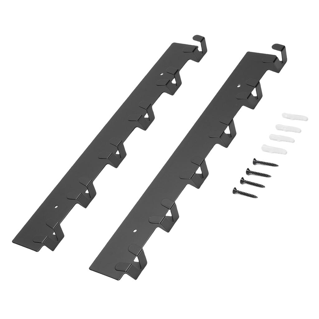 2 Stück Schlüsselhalter für Wand Eisen Wandmontierter Schlüsselorganisator Hängergestell mit 6 Doppelhaken für Flur Eingangsbereich Haustür