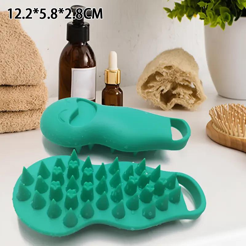 High Temp Resistant Silicone Hair Comb Deep Cleaning and Scalp Massage Brush for Shower and Spa Beauty