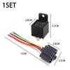 4 Pin 40A Auto Car Relay DC 12V 24V with Socket Mounting Hole Coil Power Automobile Control Device with Line Motors Relays